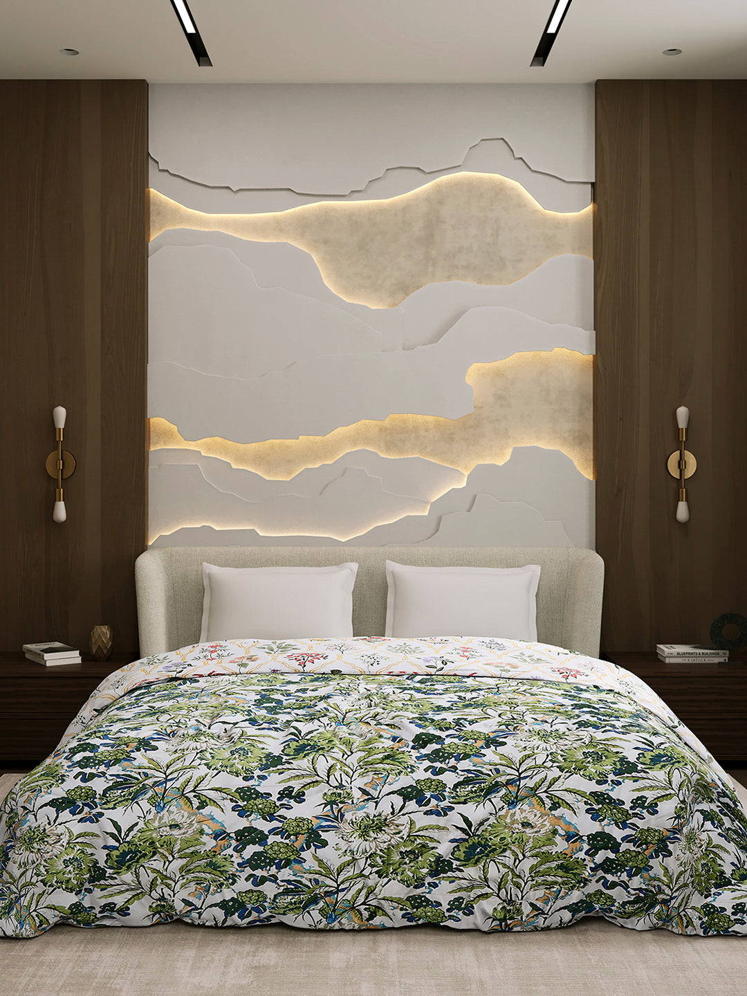 Printed Double Bed 3 Ply Comforter for AC Room - (Marvella)