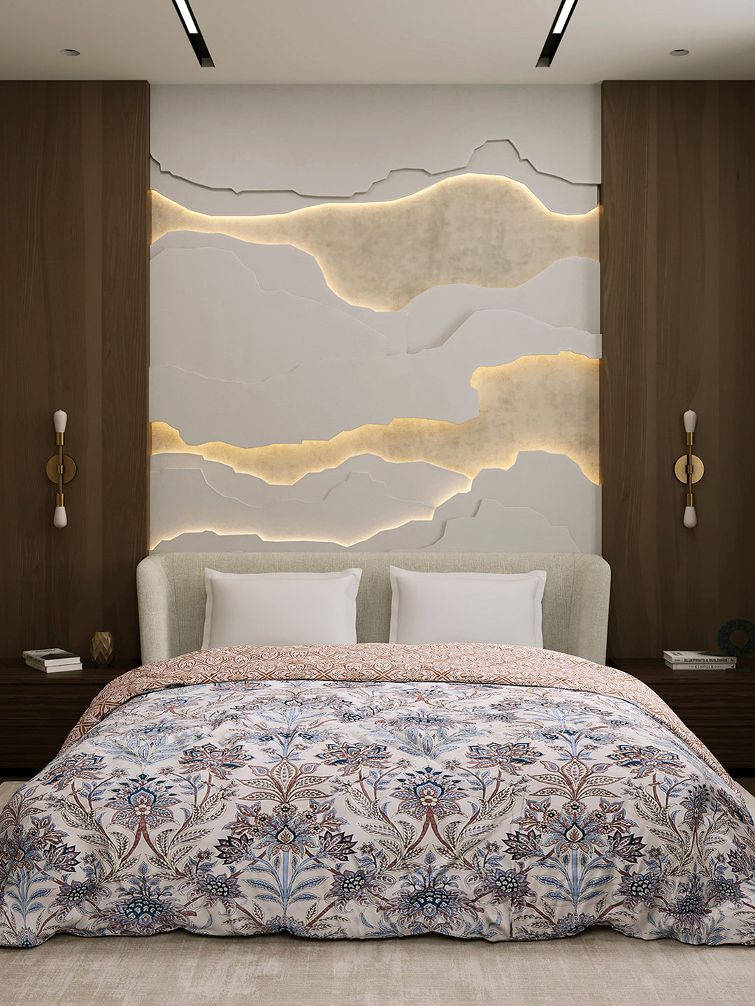 Printed Double Bed 3 Ply Comforter for AC Room - (Marvella)