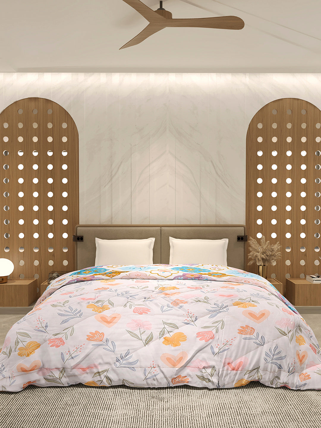 Printed Double Bed 3 Ply Comforter for AC Room - (Marvella)