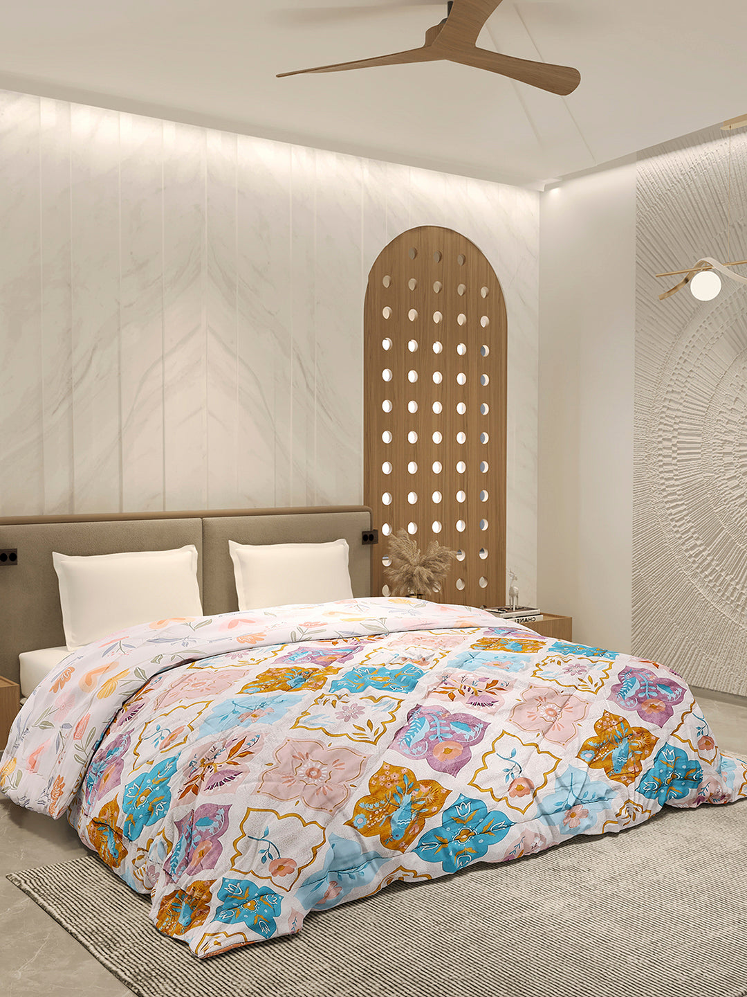 Printed Double Bed 3 Ply Comforter for AC Room - (Marvella)