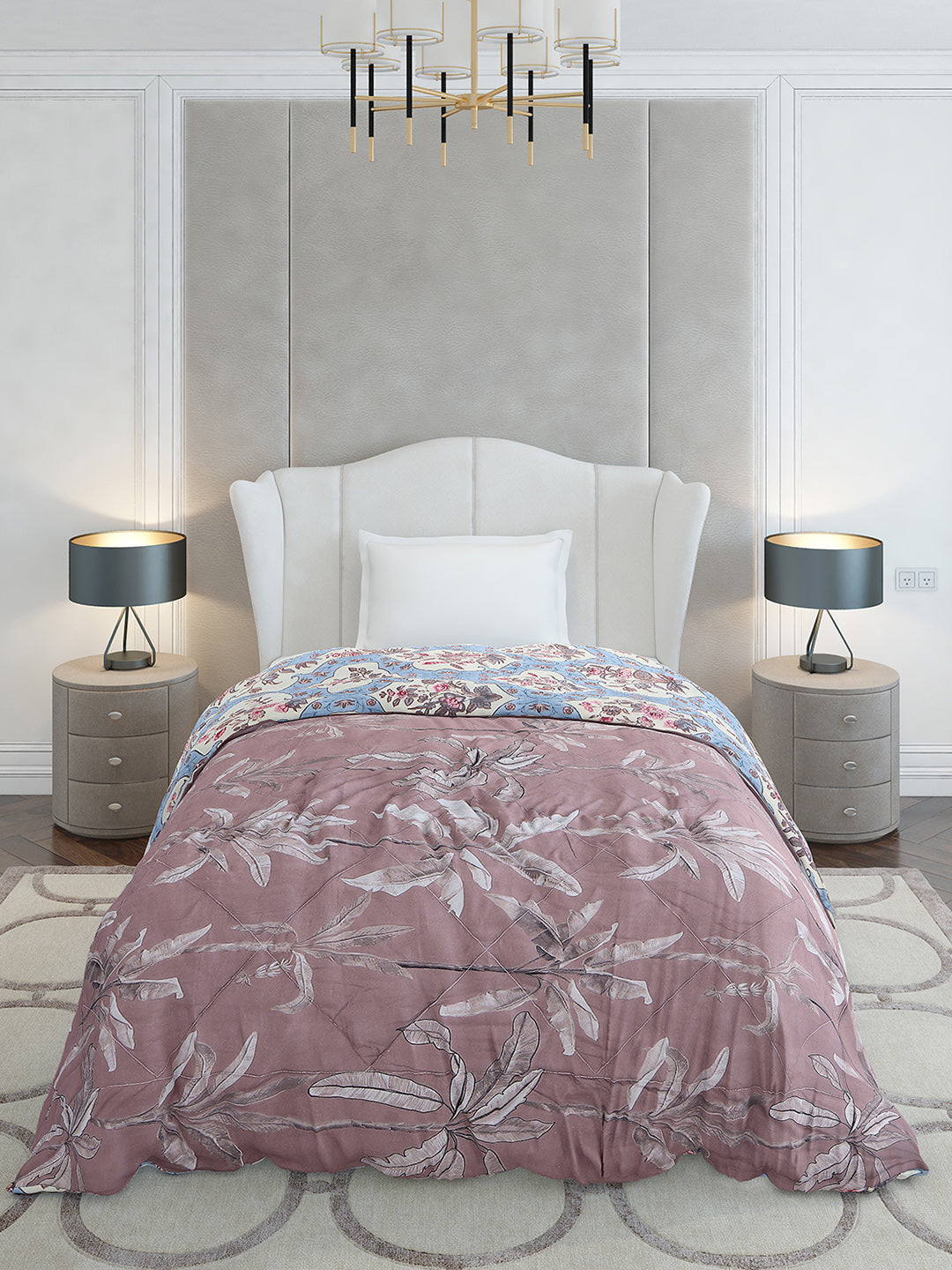 Printed Single Bed 120 GSM Comforter for AC Room - (Marvla)