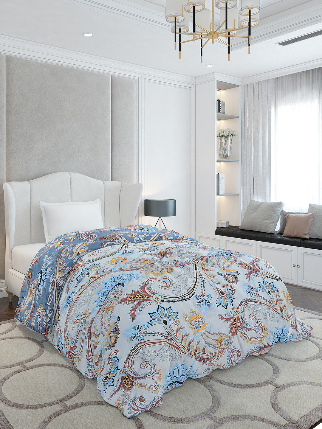 Printed Single Bed 120 GSM Comforter for AC Room - (Marvla)