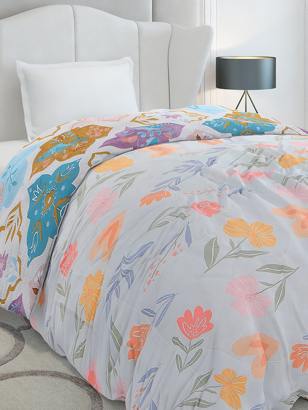 Printed Single Bed 120 GSM Comforter for AC Room - (Marvla)