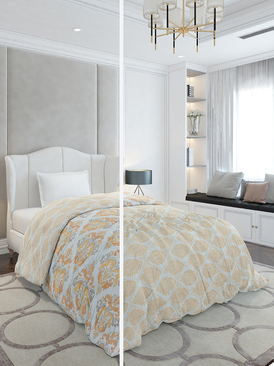 Printed Single Bed 120 GSM Comforter for AC Room - (Marvla)