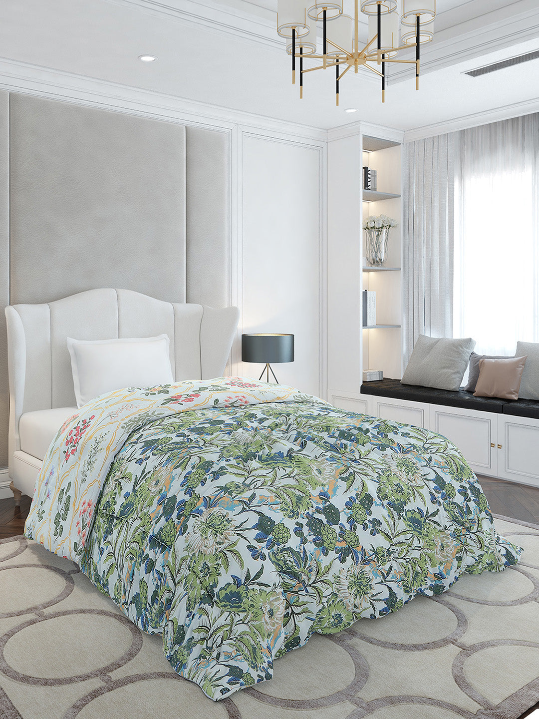 Printed Single Bed 120 GSM Comforter for AC Room - (Marvla)