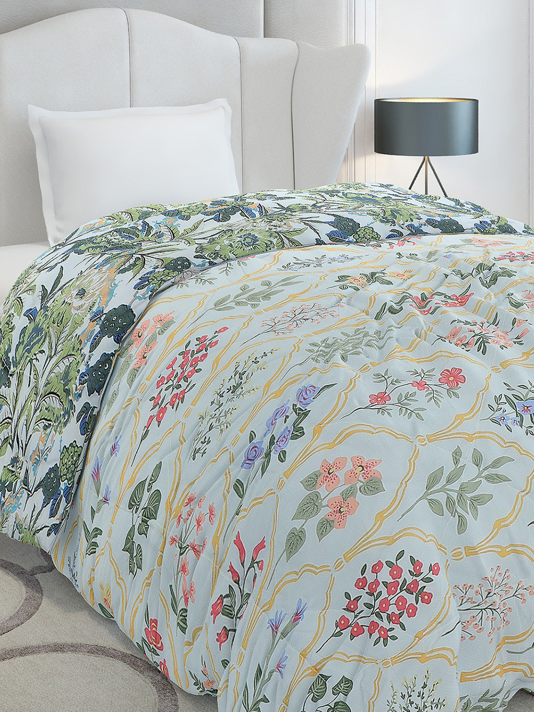Printed Single Bed 120 GSM Comforter for AC Room - (Marvla)