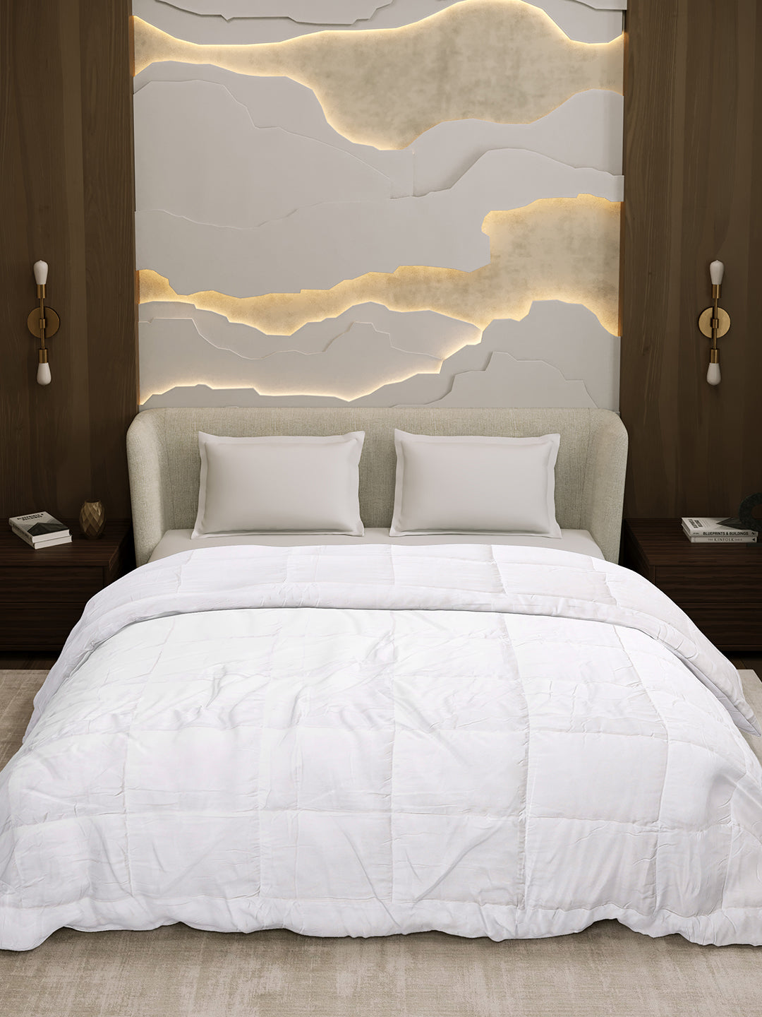 Solid Double Bed 233 GSM Comforter for AC Room (Microgel)