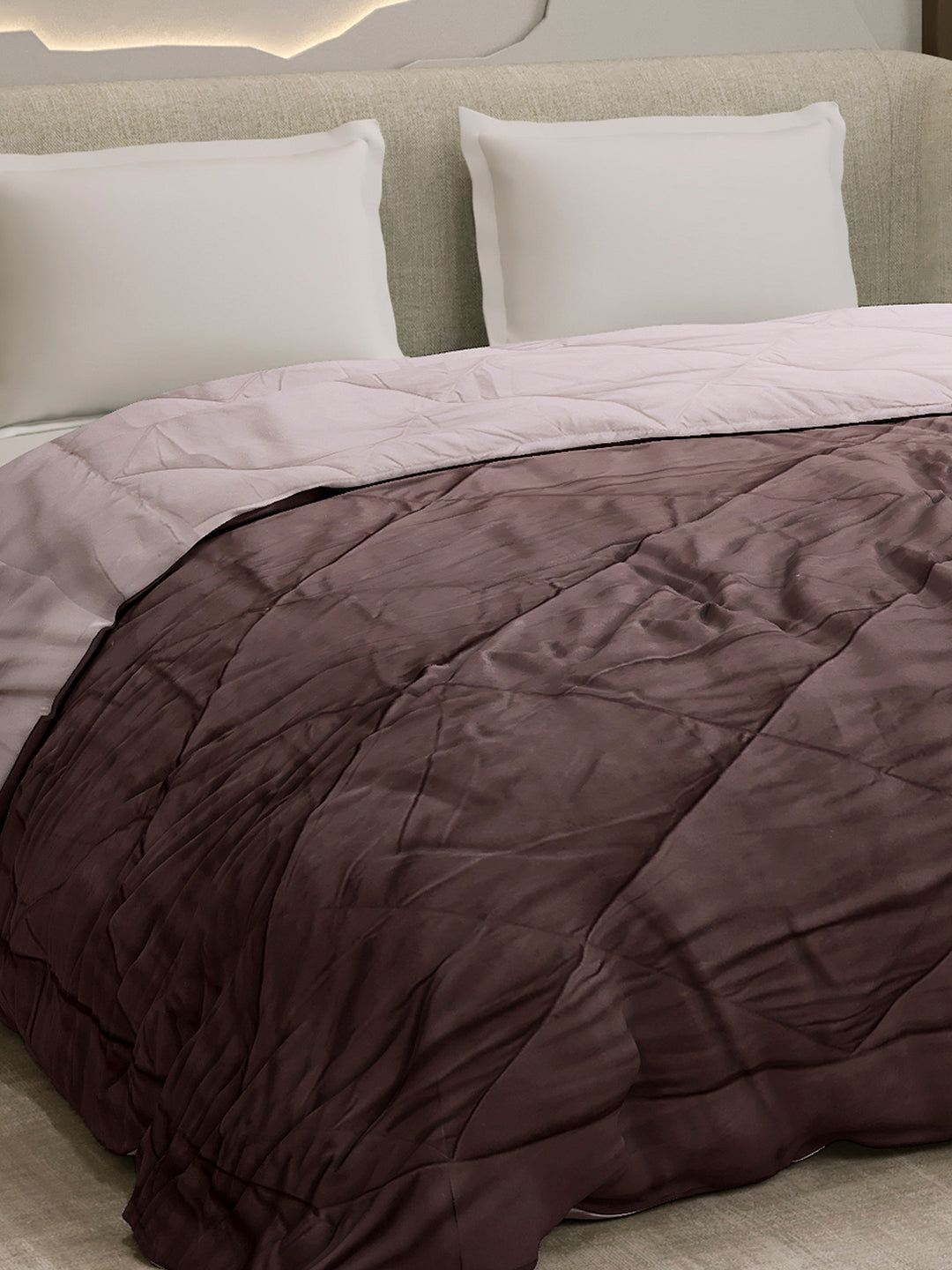 Solid Double Bed 3 Ply Comforter for AC Room - (Melange)