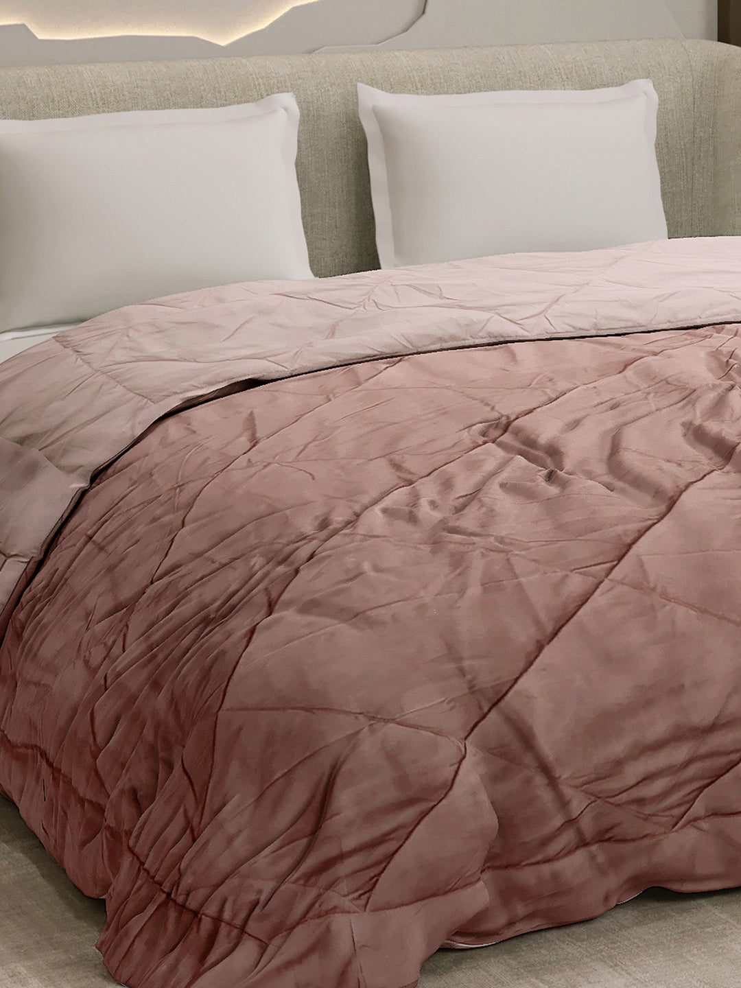 Solid Double Bed 3 Ply Comforter for AC Room - (Melange)