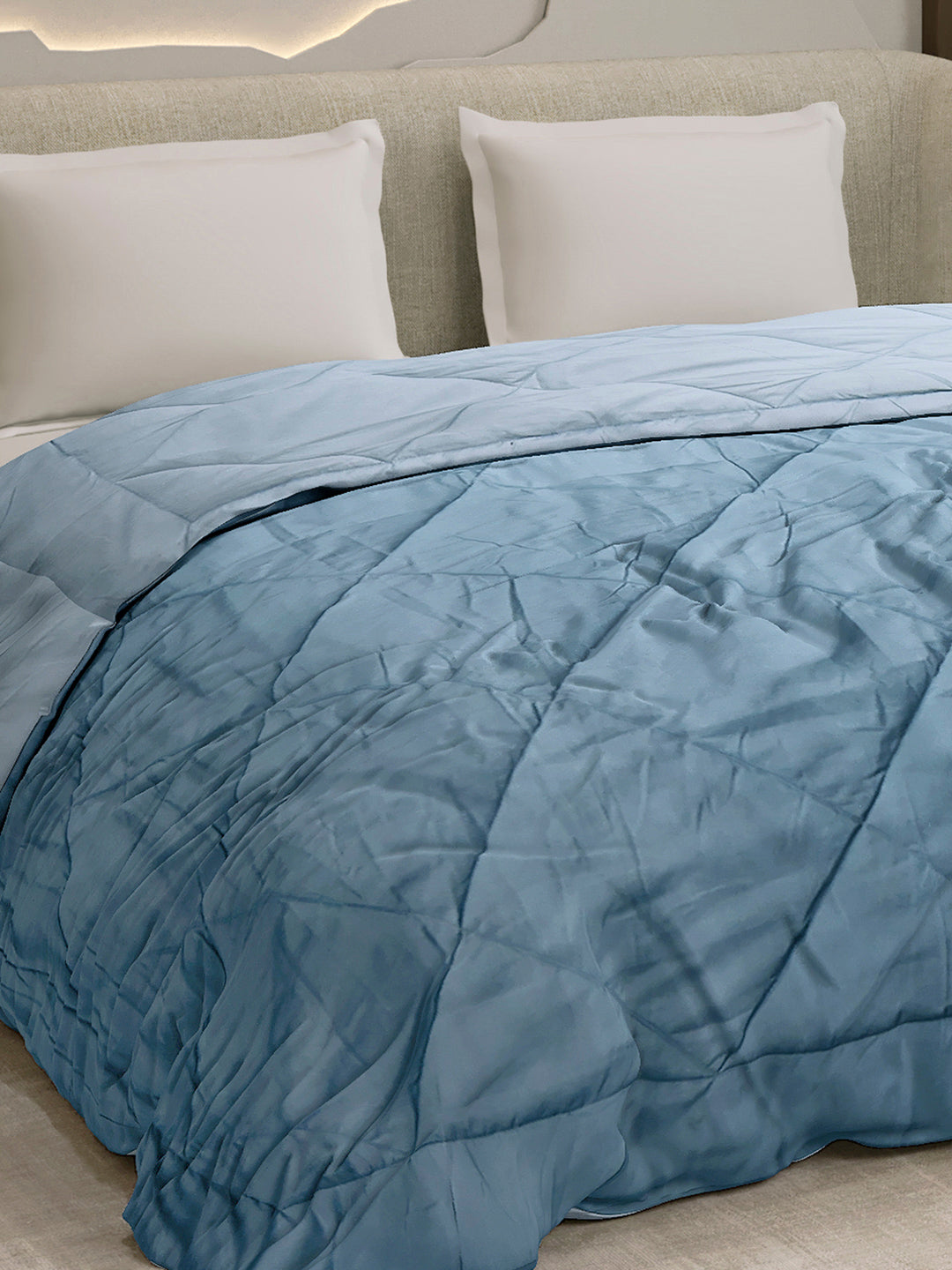 Solid Double Bed 3 Ply Comforter for AC Room - (Melange)