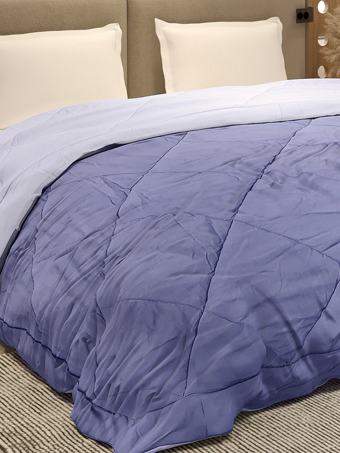 Solid Double Bed 3 Ply Comforter for AC Room - (Melange)