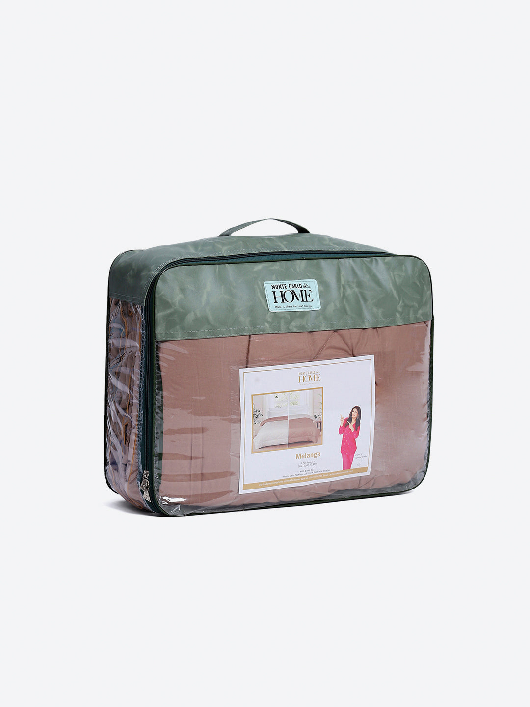 Solid Single Bed 3 Ply Comforter for AC Room - (Melange)