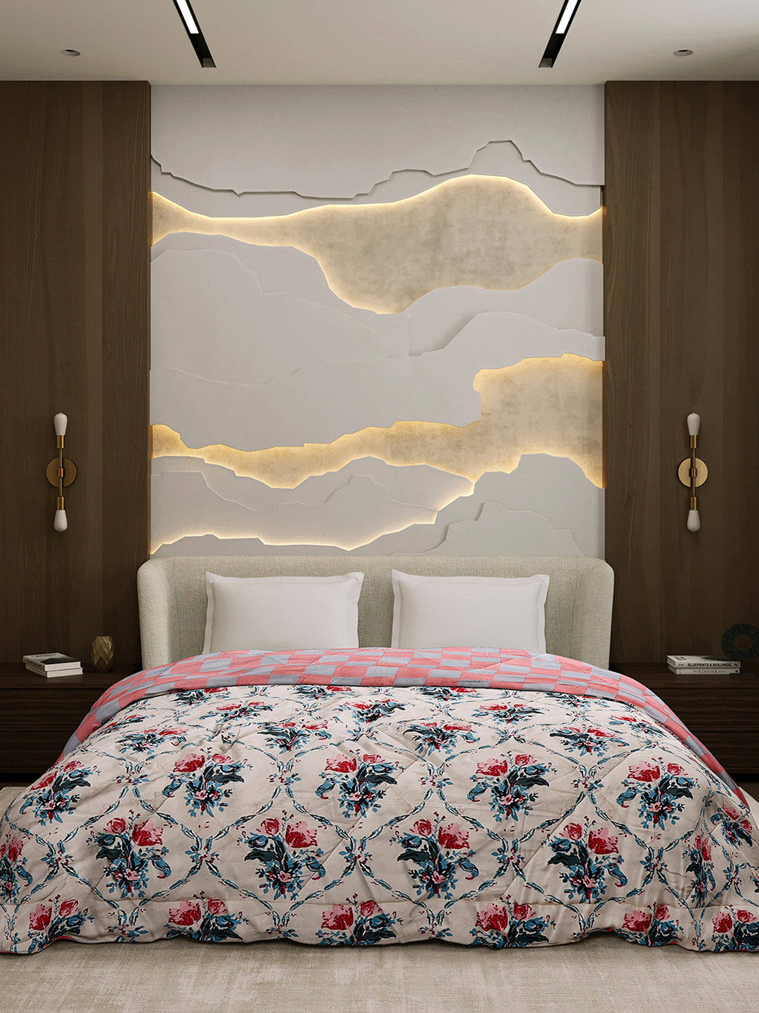 Printed Double Bed 3 Ply Comforter for AC Room - (Sanskriti)