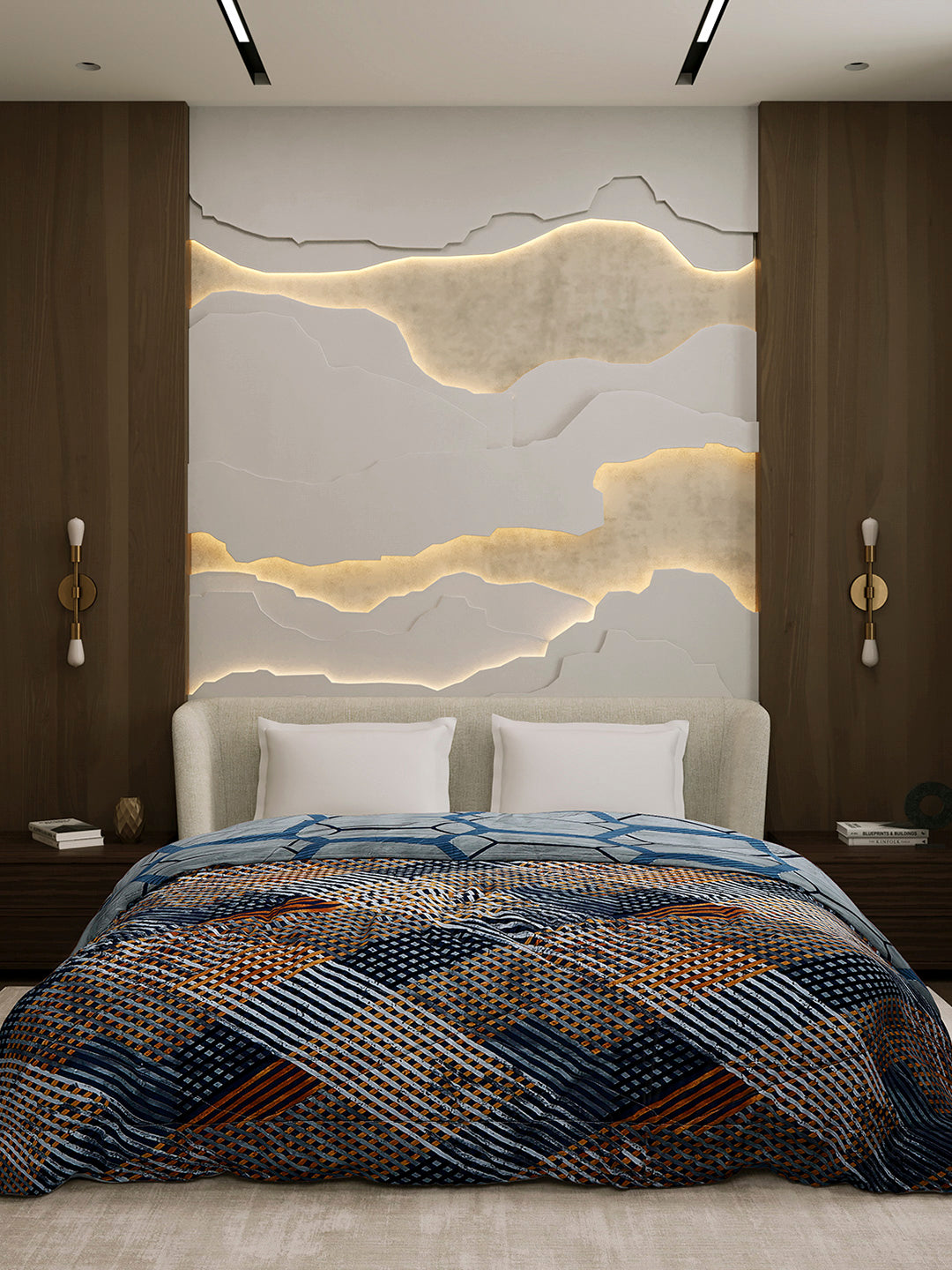 Printed Double Bed 3 Ply Comforter for AC Room - (Sanskriti)