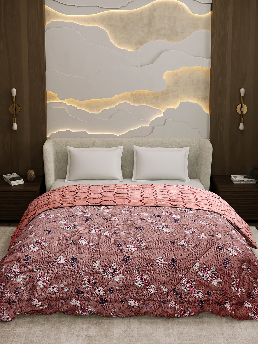 Printed Double Bed 3 Ply Comforter for AC Room - (Sanskriti)