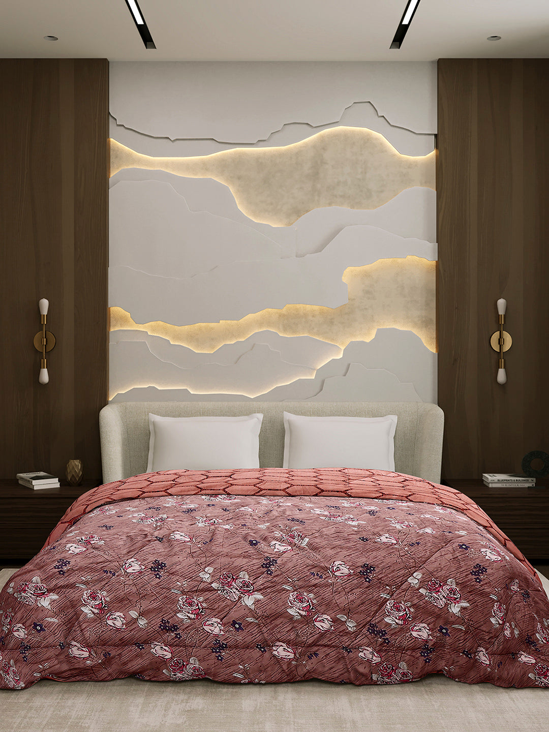 Printed Double Bed 3 Ply Comforter for AC Room - (Sanskriti)