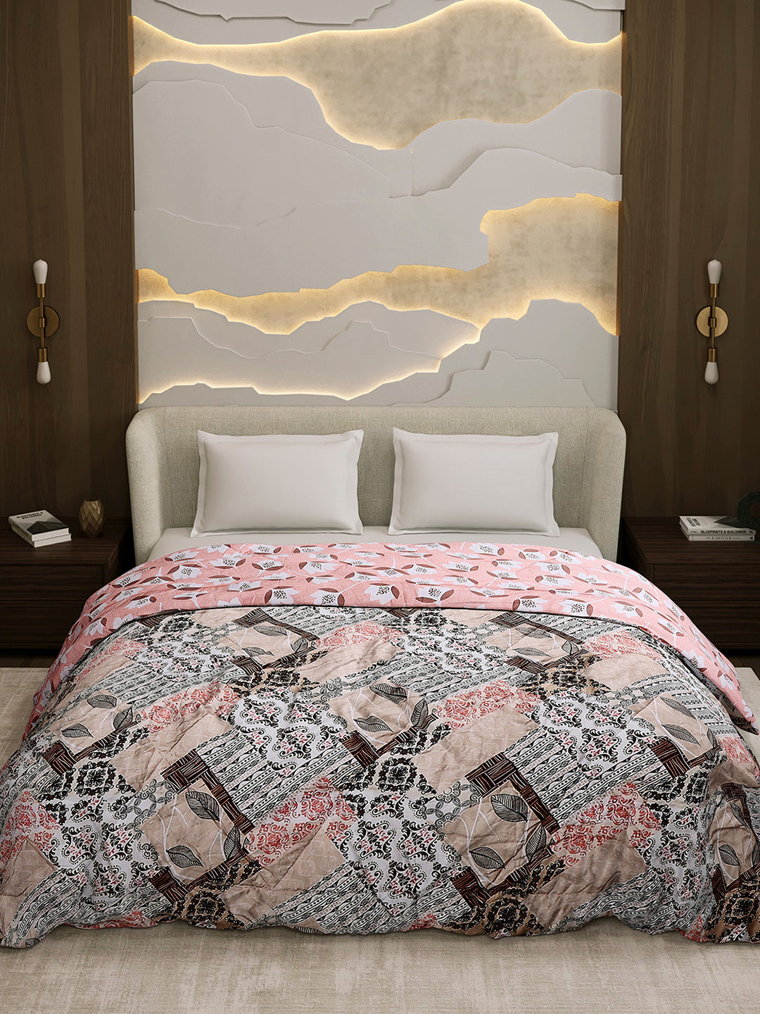 Printed Double Bed 3 Ply Comforter for AC Room - (Sanskriti)