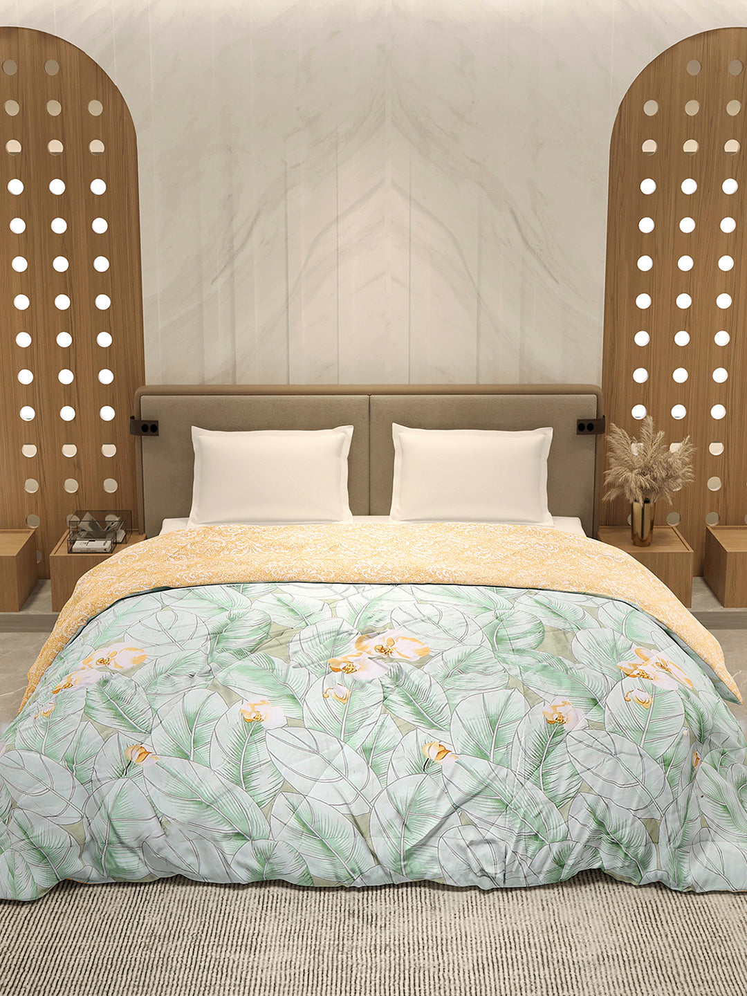 Printed Double Bed 3 Ply Comforter for AC Room - (Sanskriti)