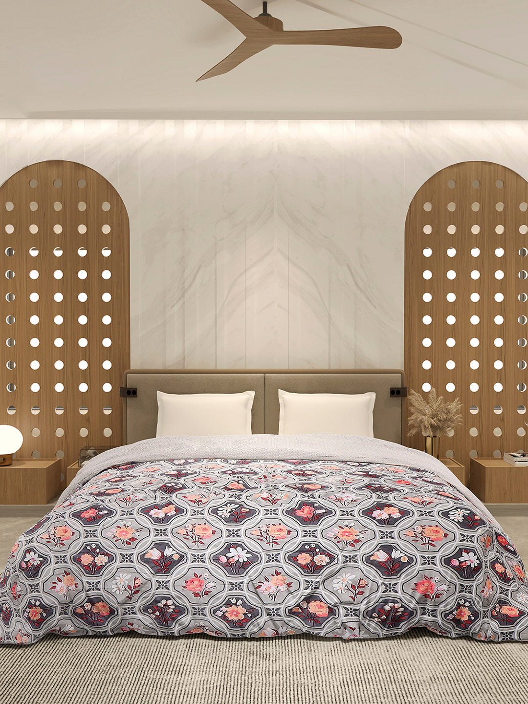 Printed Double Bed 3 Ply Comforter for AC Room - (Sanskriti)