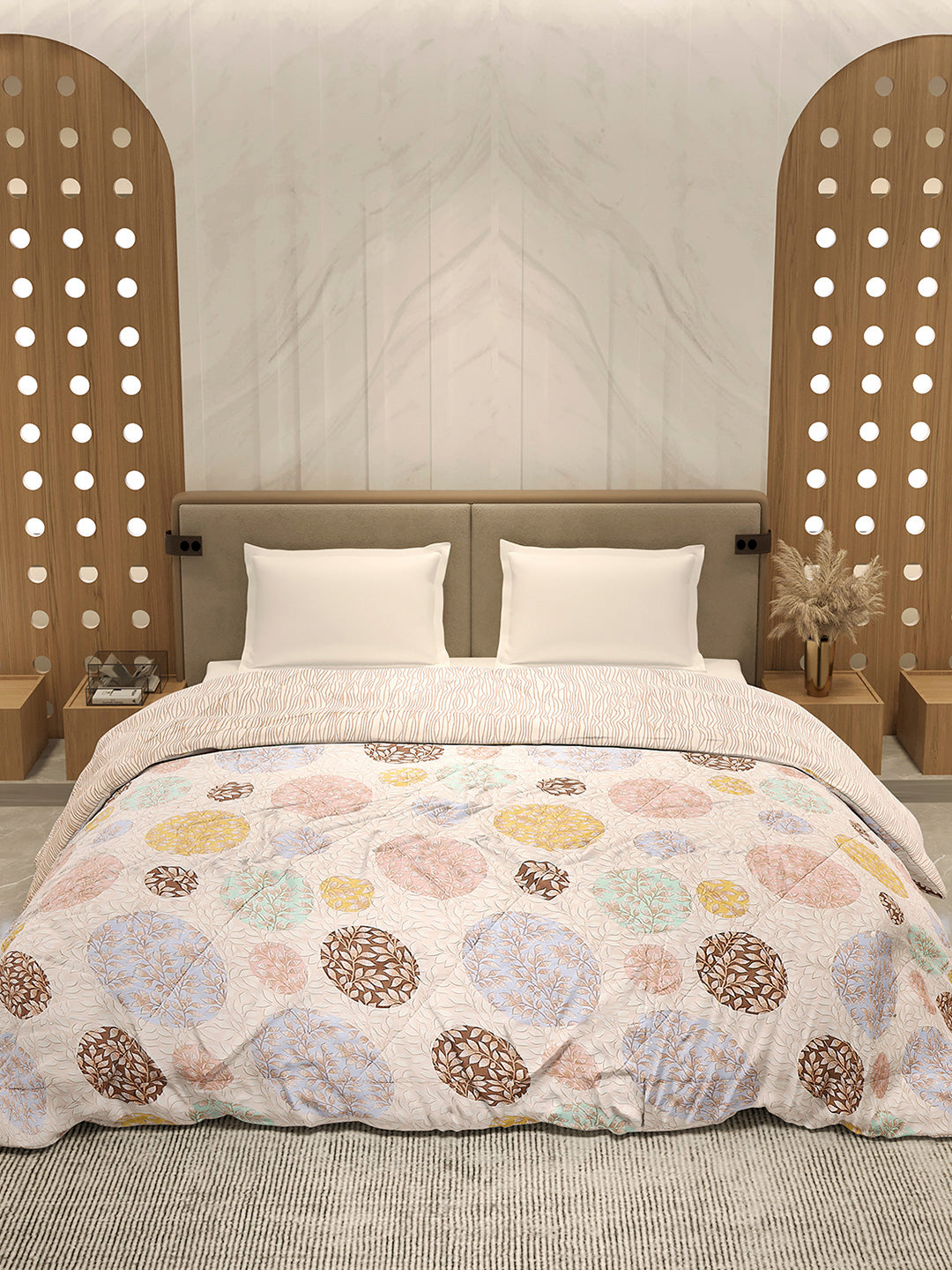 Printed Double Bed 3 Ply Comforter for AC Room - (Sanskriti)