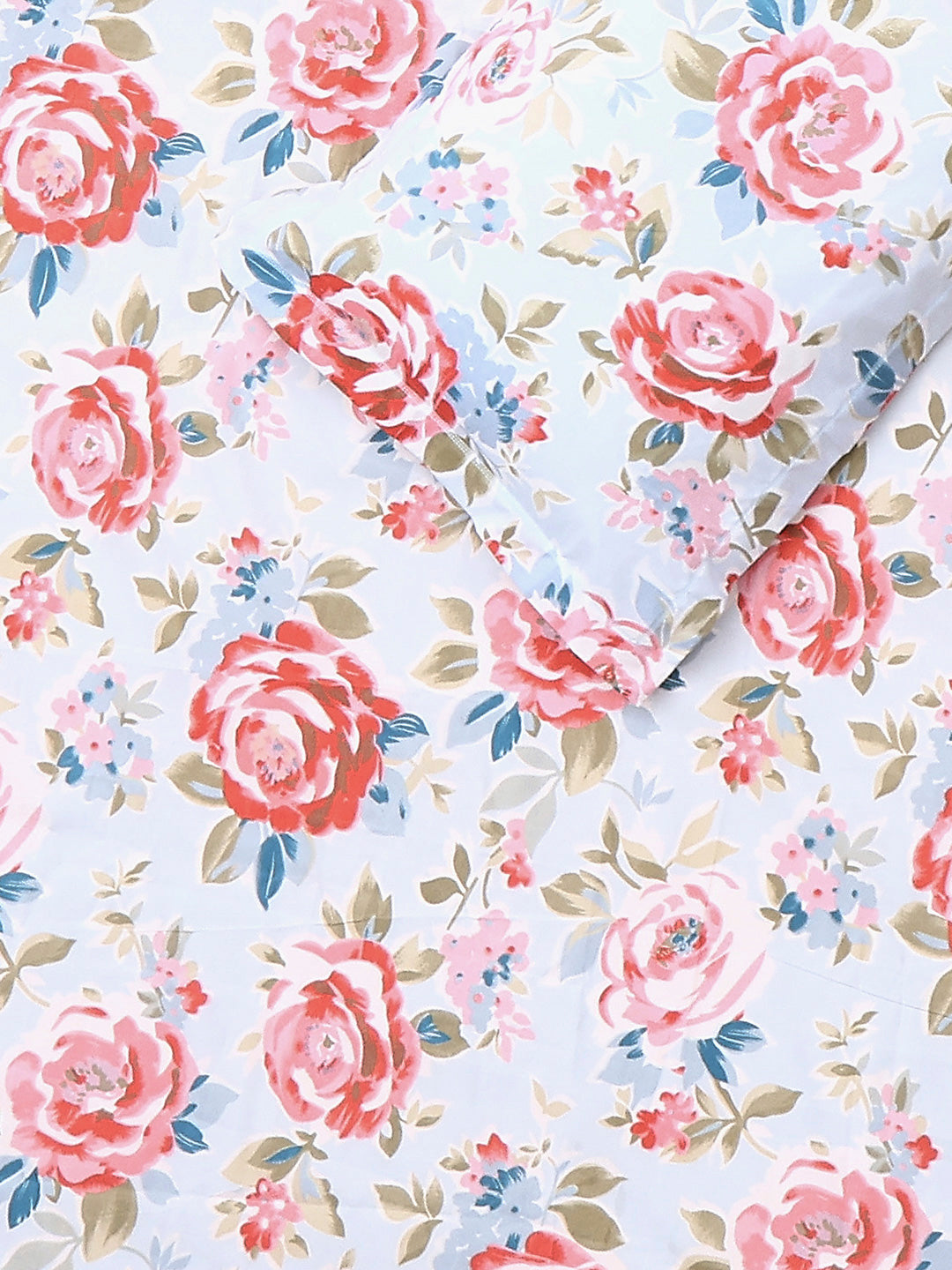 Printed Double Bed 130 GSM 4 Pc Bedding Set (1 Bedsheet, 1 AC Comforter & 2 Pillow Cover)