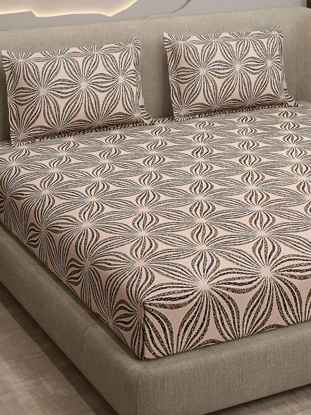 Printed Double Bed 130 GSM 4 Pc Bedding Set (1 Bedsheet, 1 AC Comforter & 2 Pillow Cover)