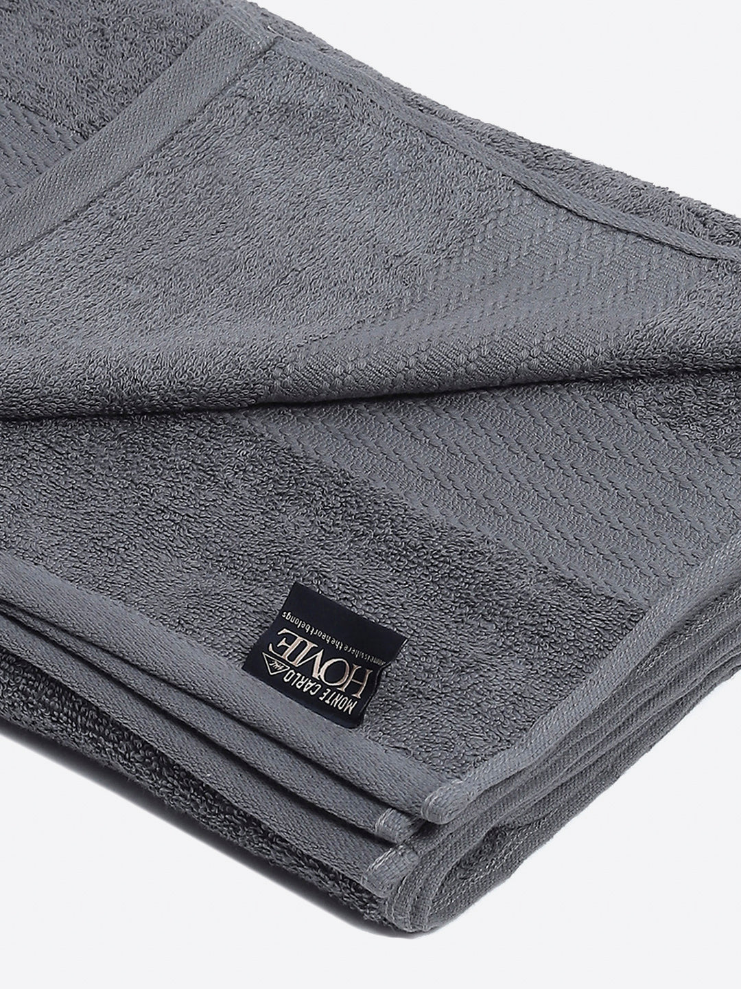Grey Cotton Solid 400 GSM Car Towel (Jazz)