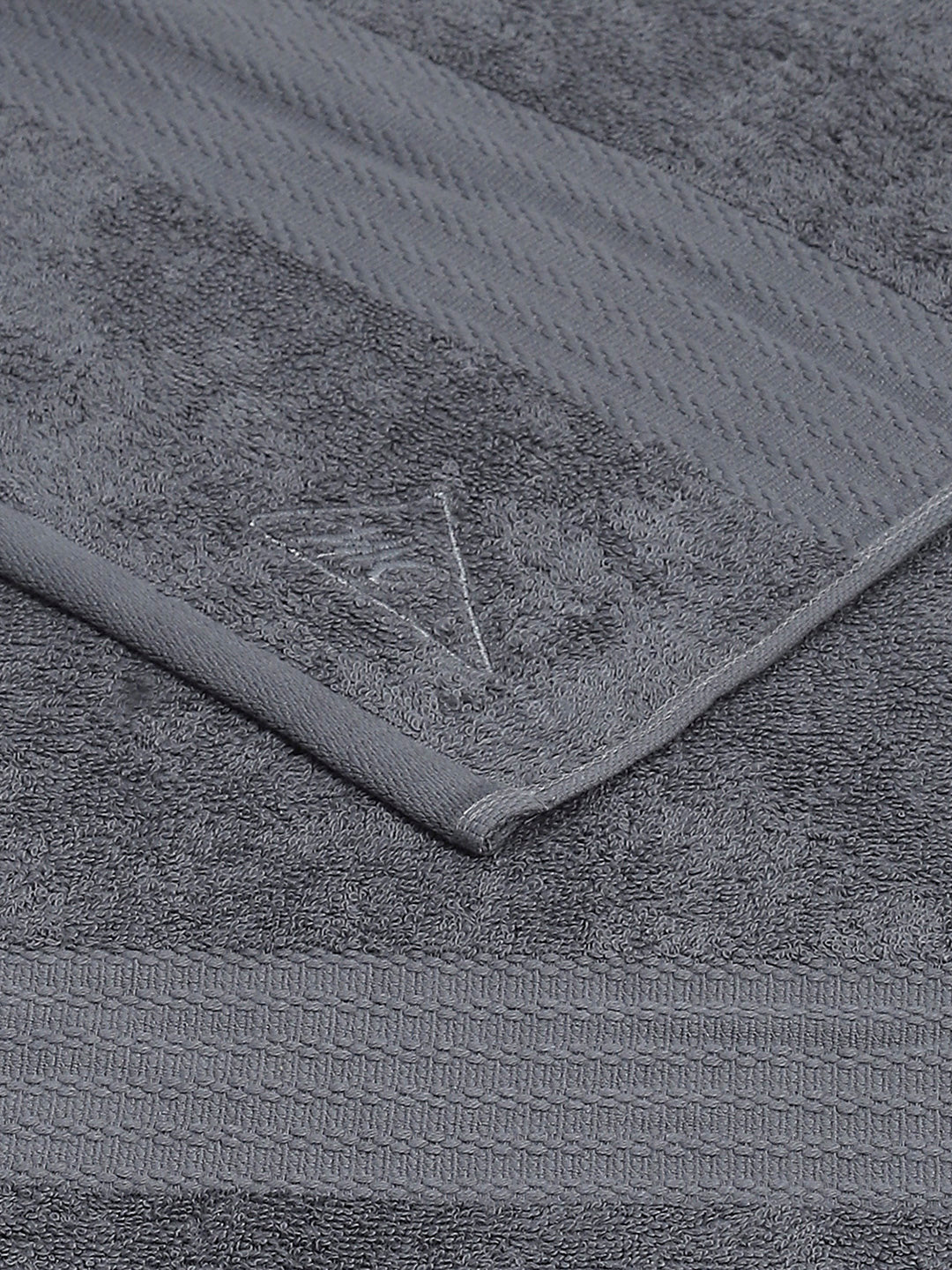 Grey Cotton Solid 400 GSM Car Towel (Jazz)