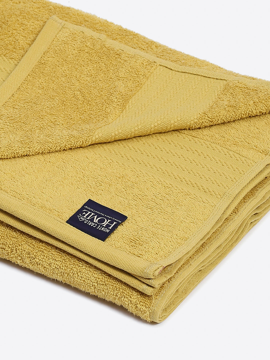 Yellow Cotton Solid 400 GSM Car Towel (Jazz)