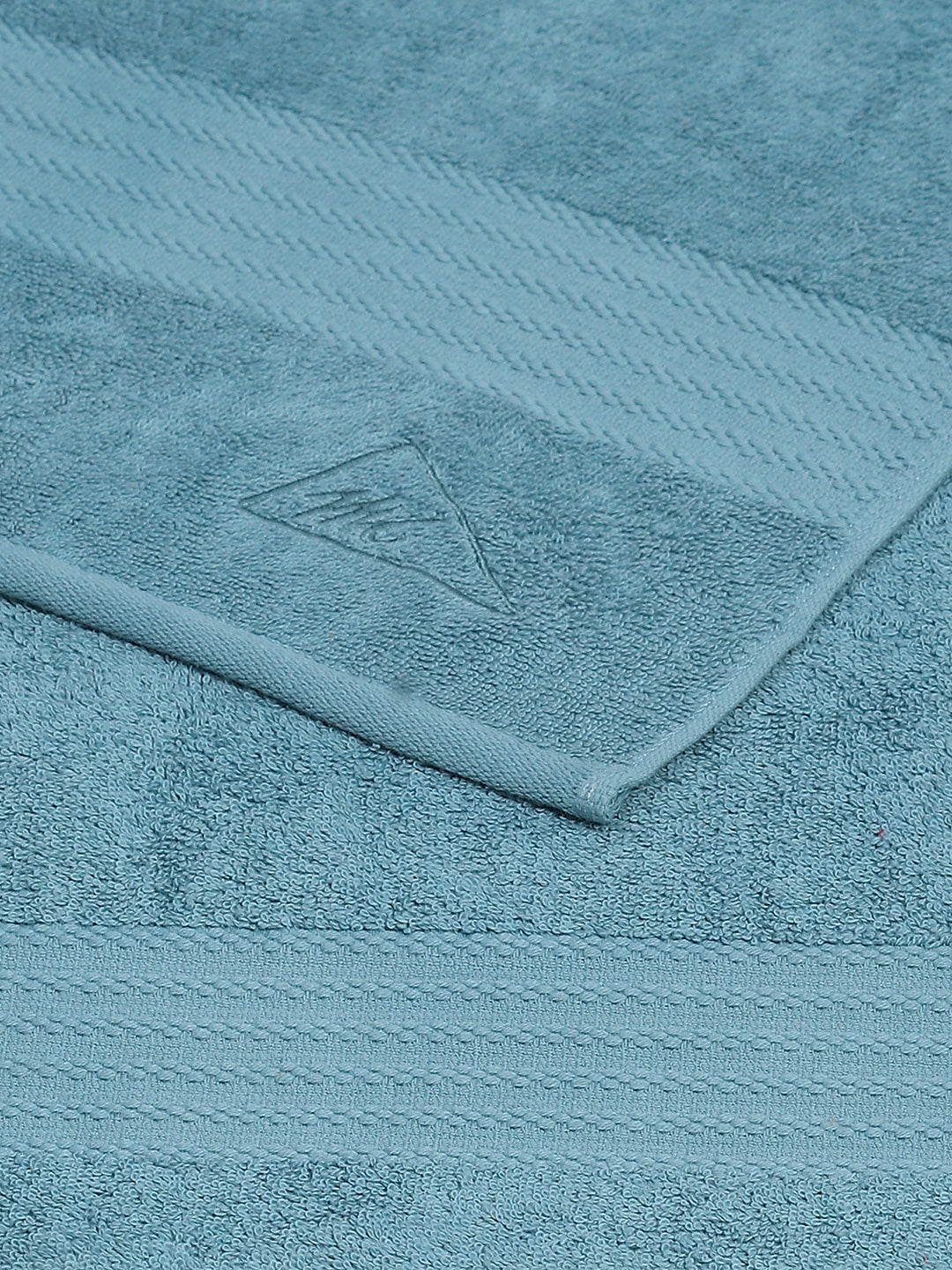 Sky Blue Cotton Solid 400 GSM Car Towel (Jazz)