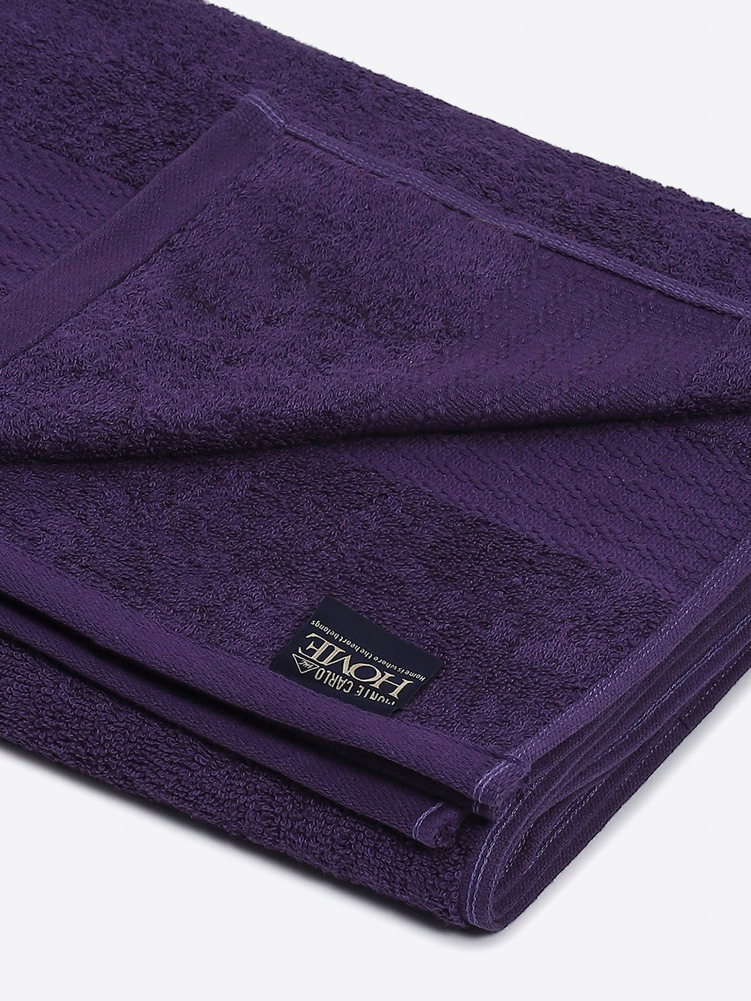Purple Cotton Solid 400 GSM Car Towel (Jazz)