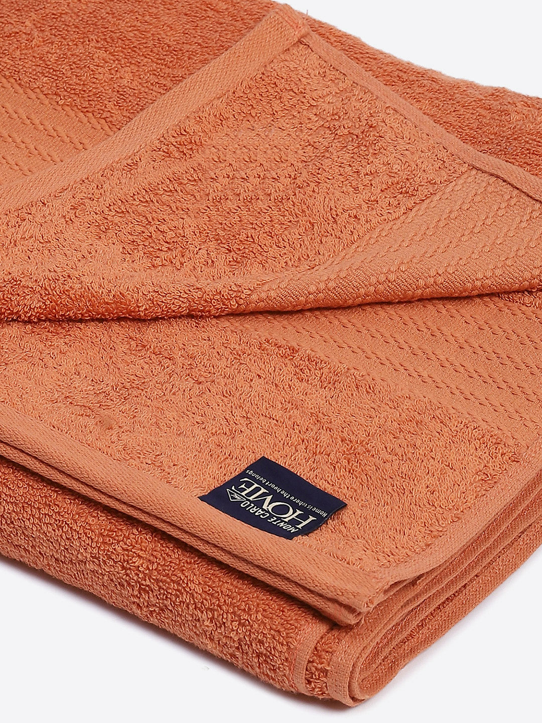 Orange Cotton Solid 400 GSM Car Towel (Jazz)