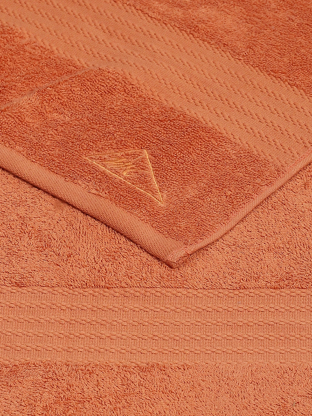 Orange Cotton Solid 400 GSM Car Towel (Jazz)