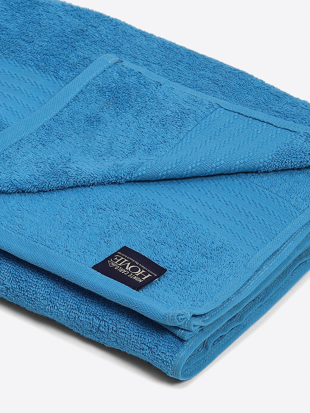 Aqua Blue Cotton Solid 400 GSM Car Towel (Jazz)