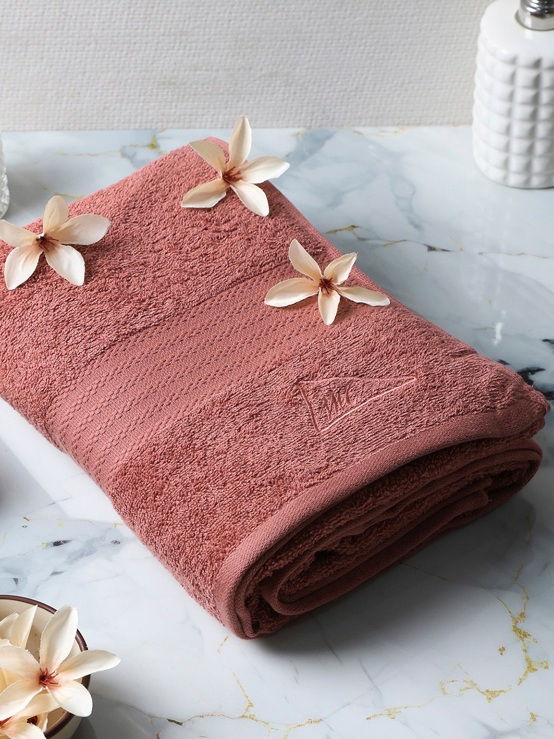 Mauve Cotton Solid 400 GSM Car Towel (Jazz)