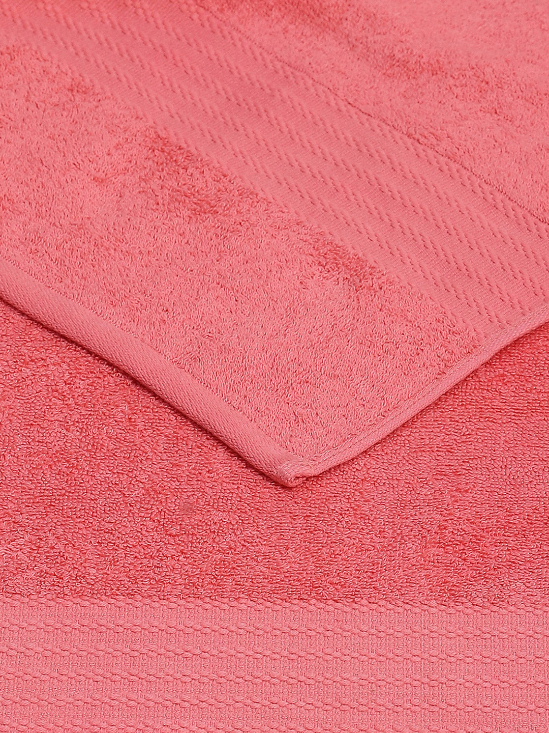 Pink Cotton Solid 400 GSM Car Towel (Jazz)