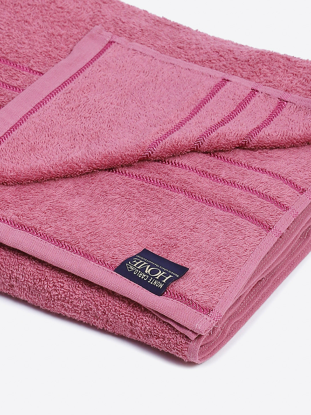 Pink Cotton Solid 350 GSM Car Towel (Soho)