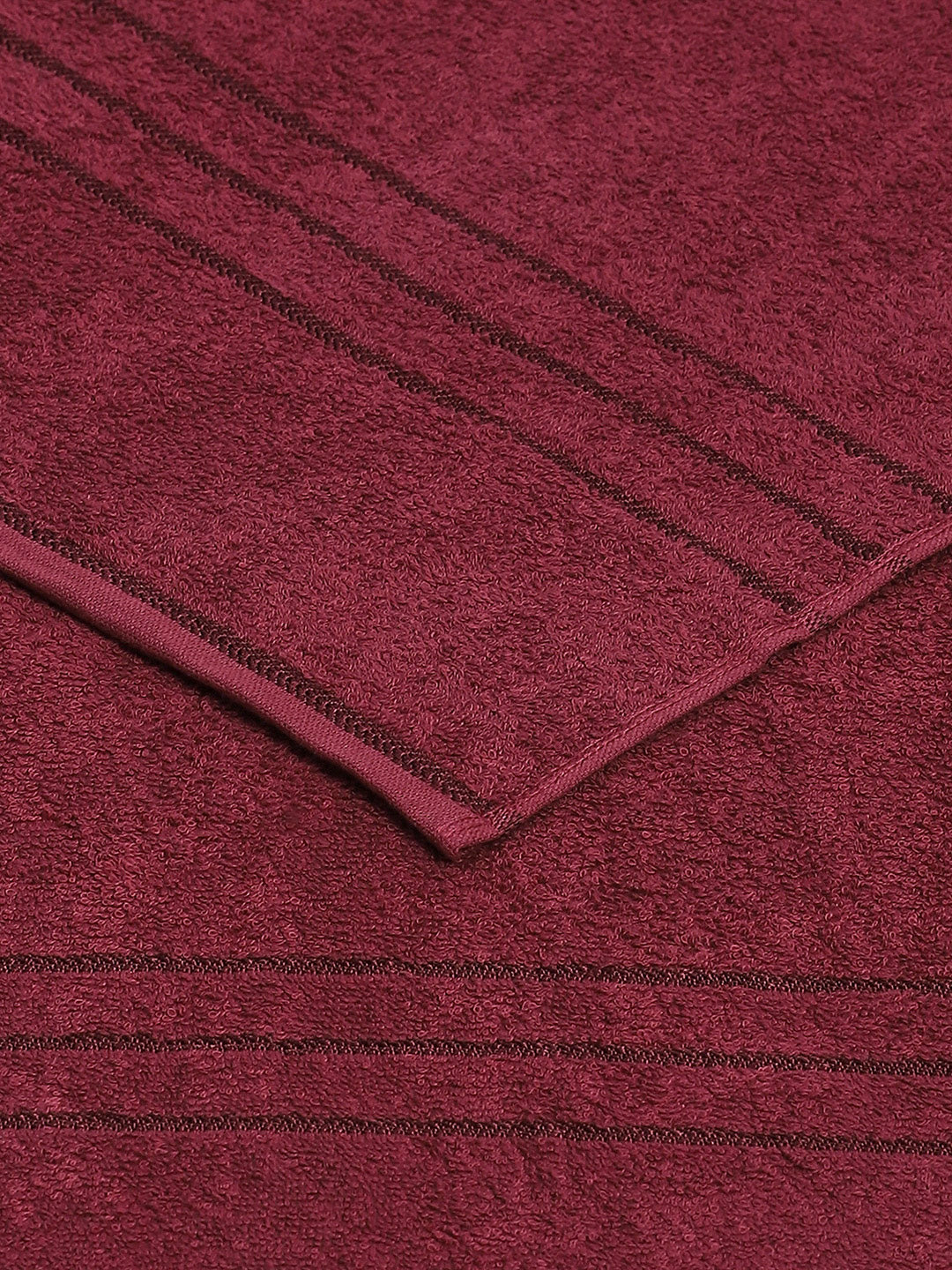 Maroon Cotton Solid 350 GSM Car Towel (Soho)