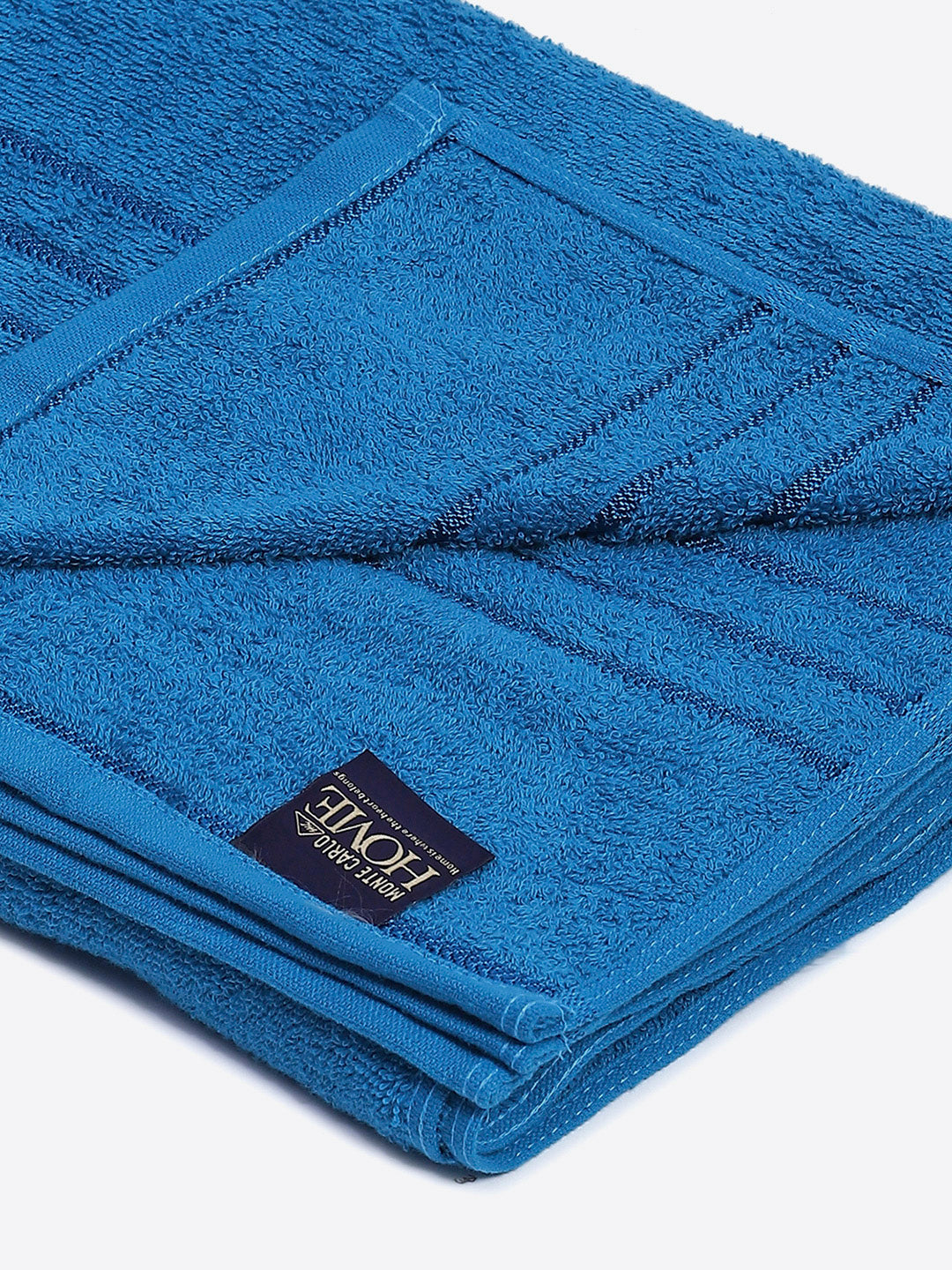 Blue Cotton Solid 350 GSM Car Towel (Soho)