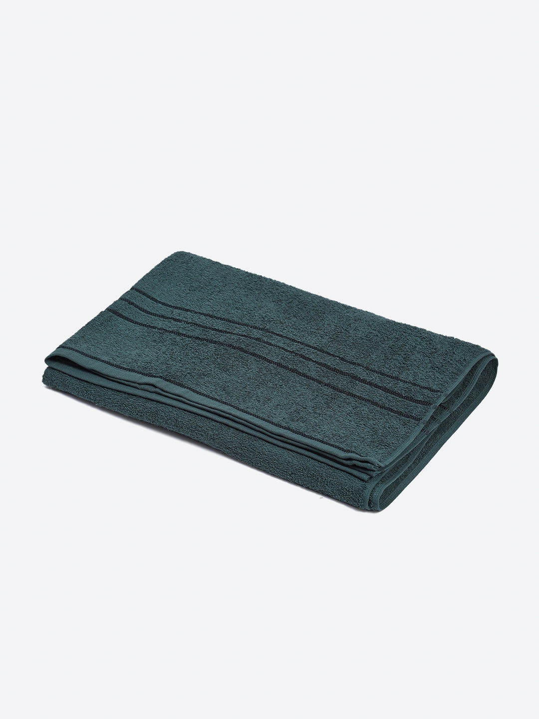Bottle Green Cotton Solid 350 GSM Car Towel (Soho)