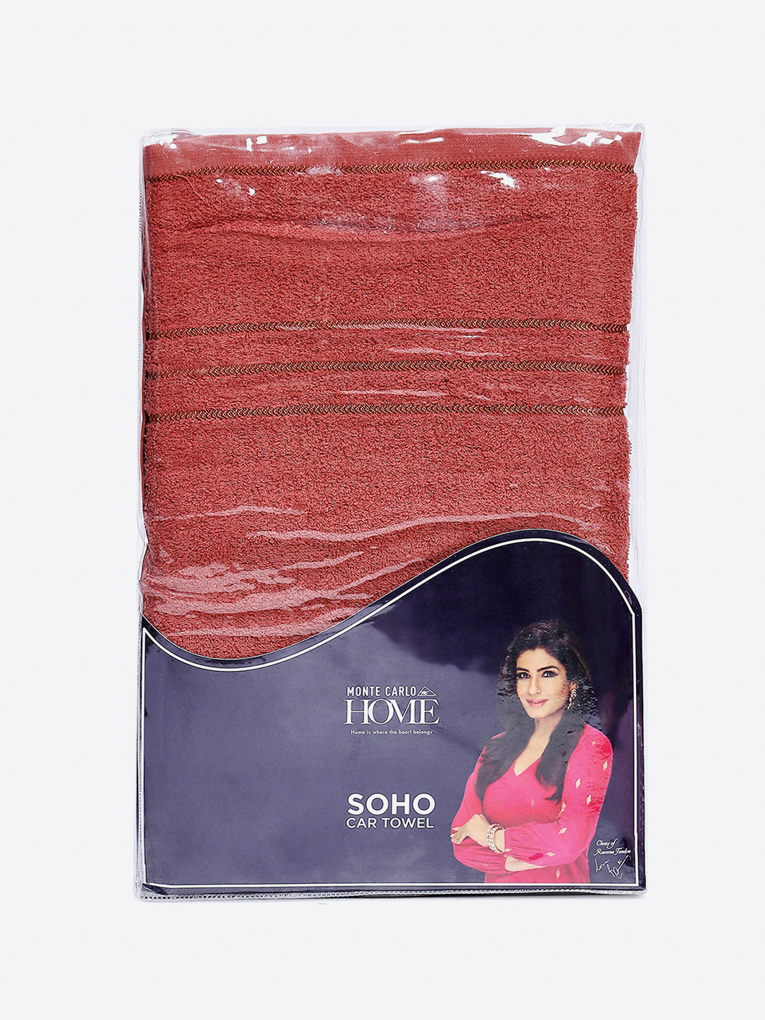 Mauve Cotton Solid 350 GSM Car Towel (Soho)