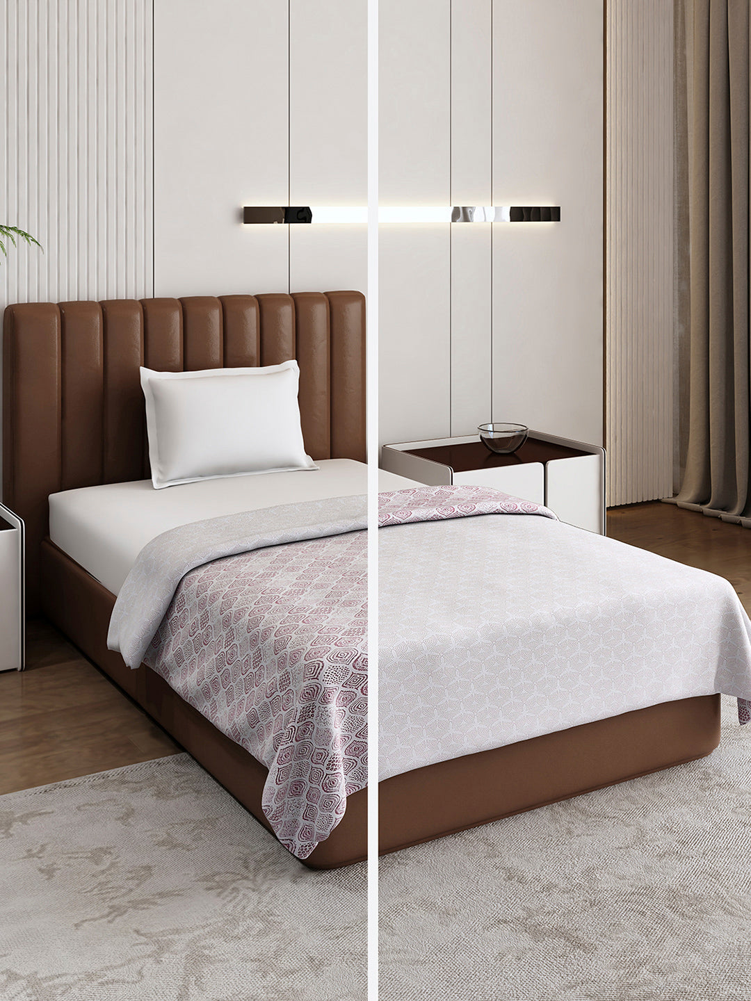 Floral Print Single Bed 150 GSM Dohar for Mild Winter - (Daisy)