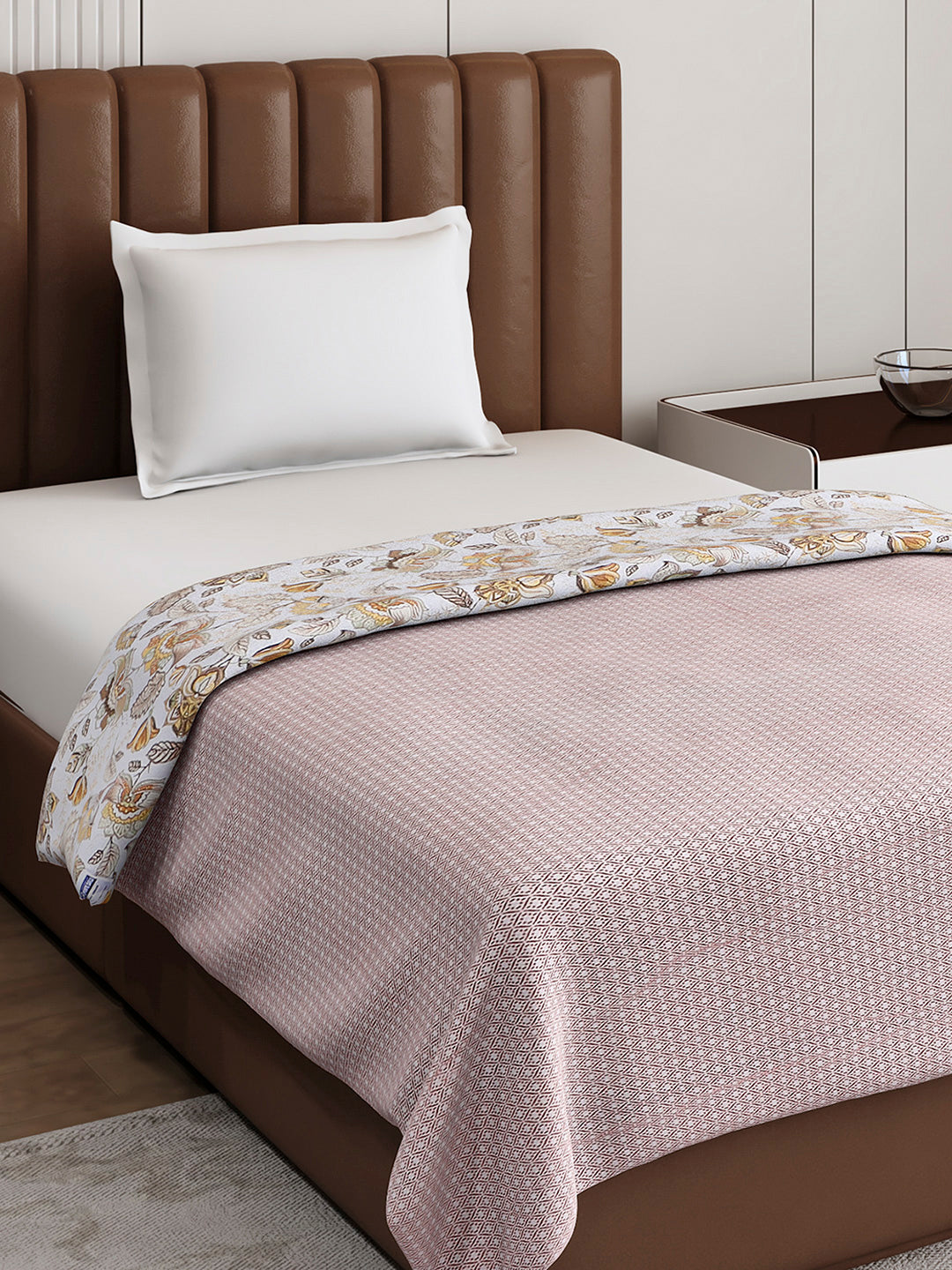 Floral Print Single Bed 150 GSM Dohar for Mild Winter - (Daisy)