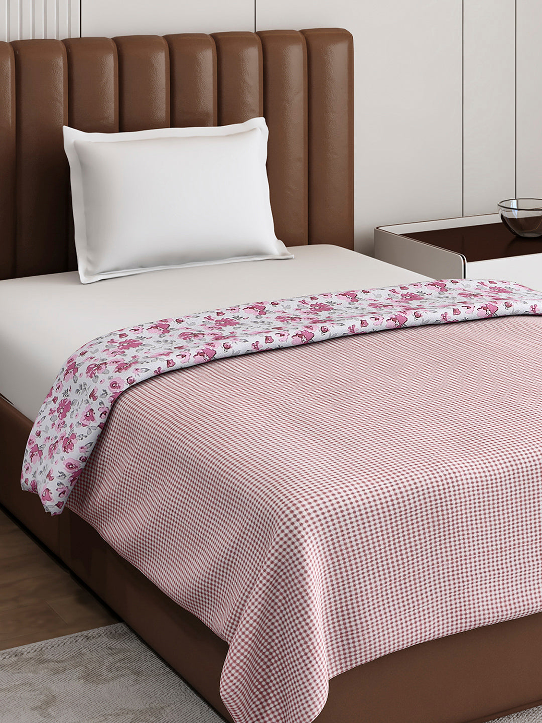 Floral Print Single Bed 150 GSM Dohar for Mild Winter - (Daisy)