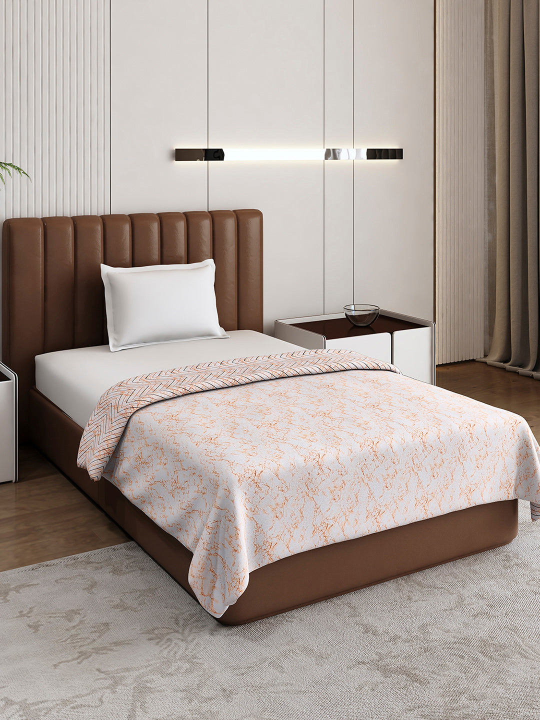 Floral Print Single Bed 150 GSM Dohar for Mild Winter - (Daisy)