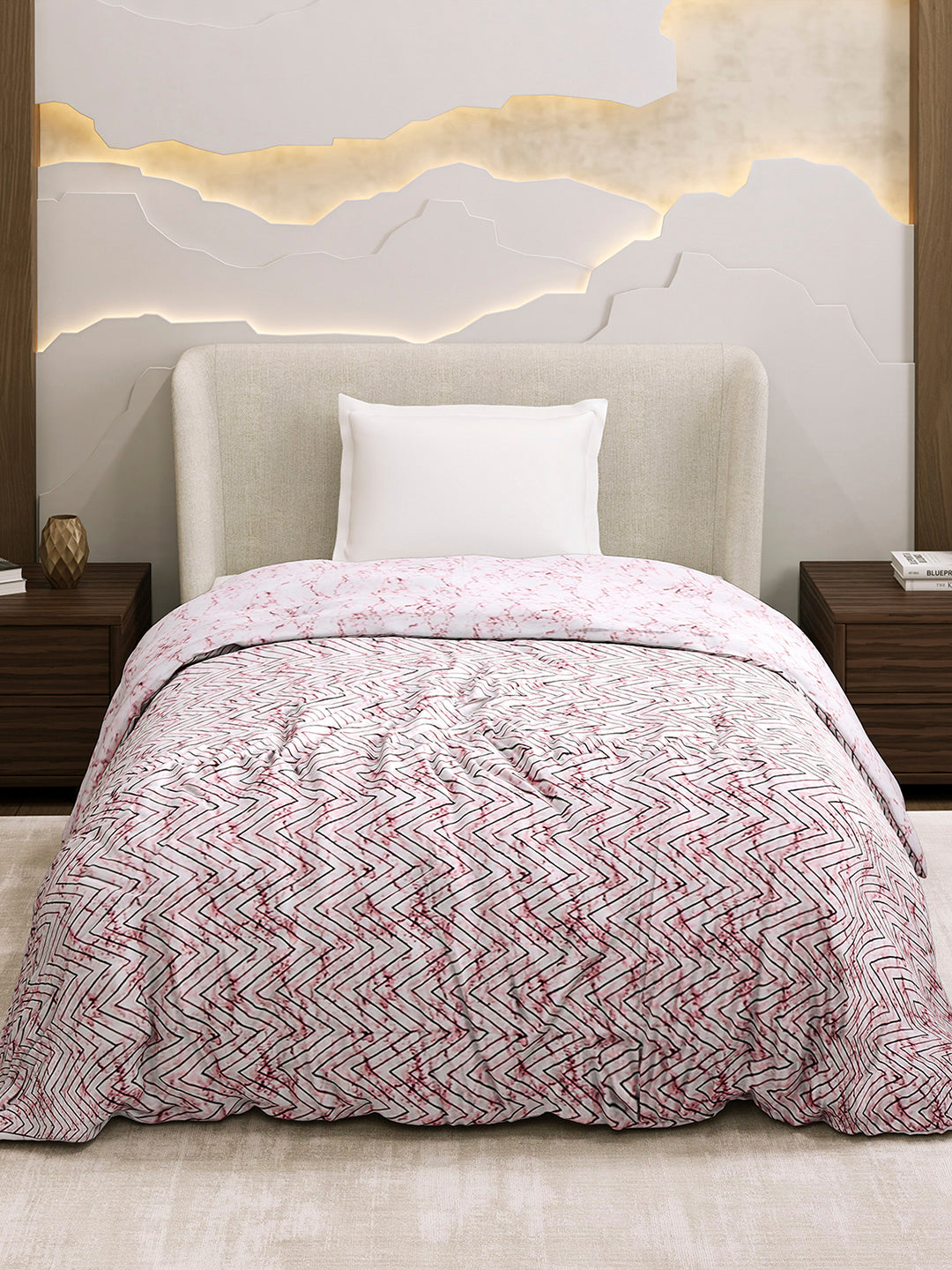 Printed Single Bed 1 Ply Dohar for Mild Winter - (Daisy)