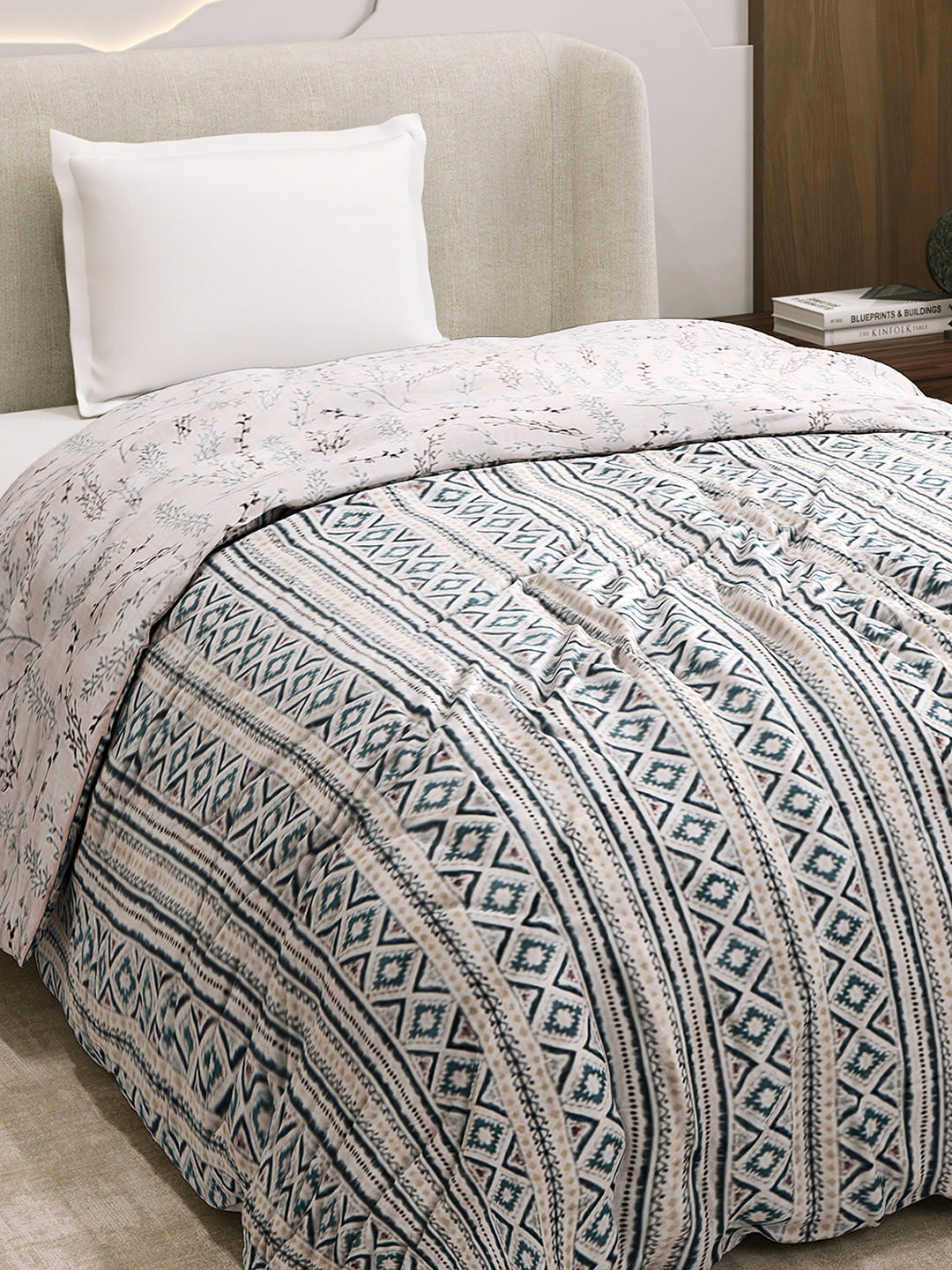 Printed Single Bed 1 Ply Dohar for Mild Winter - (Daisy)