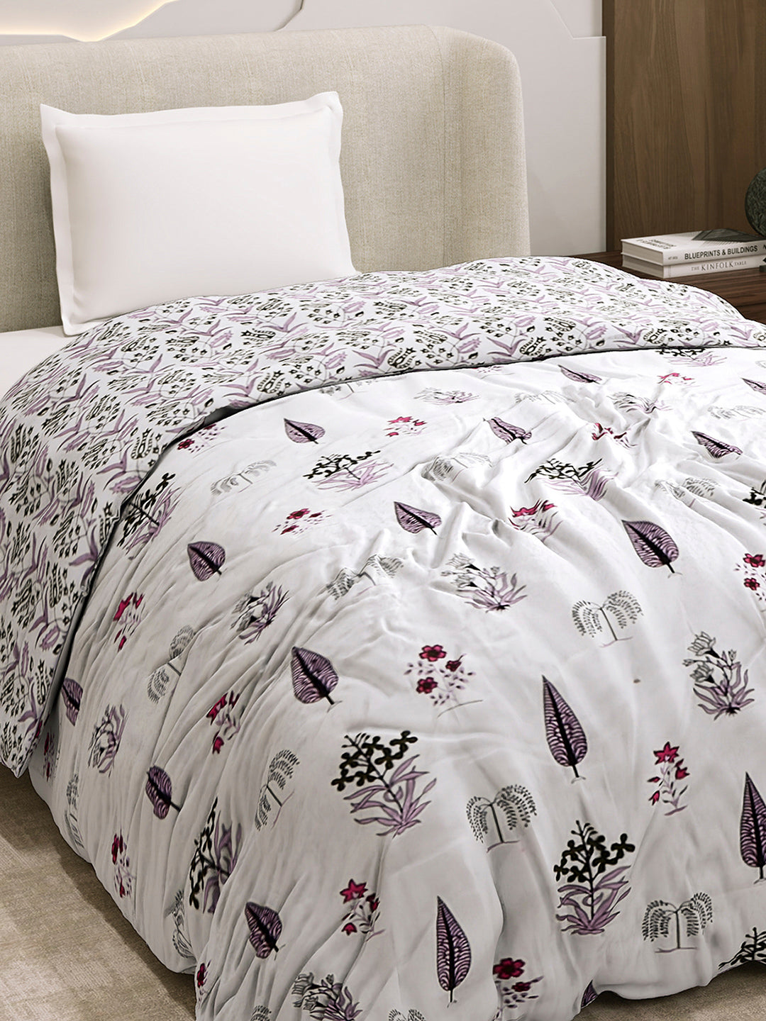 Printed Single Bed 1 Ply Dohar for Mild Winter - (Daisy)