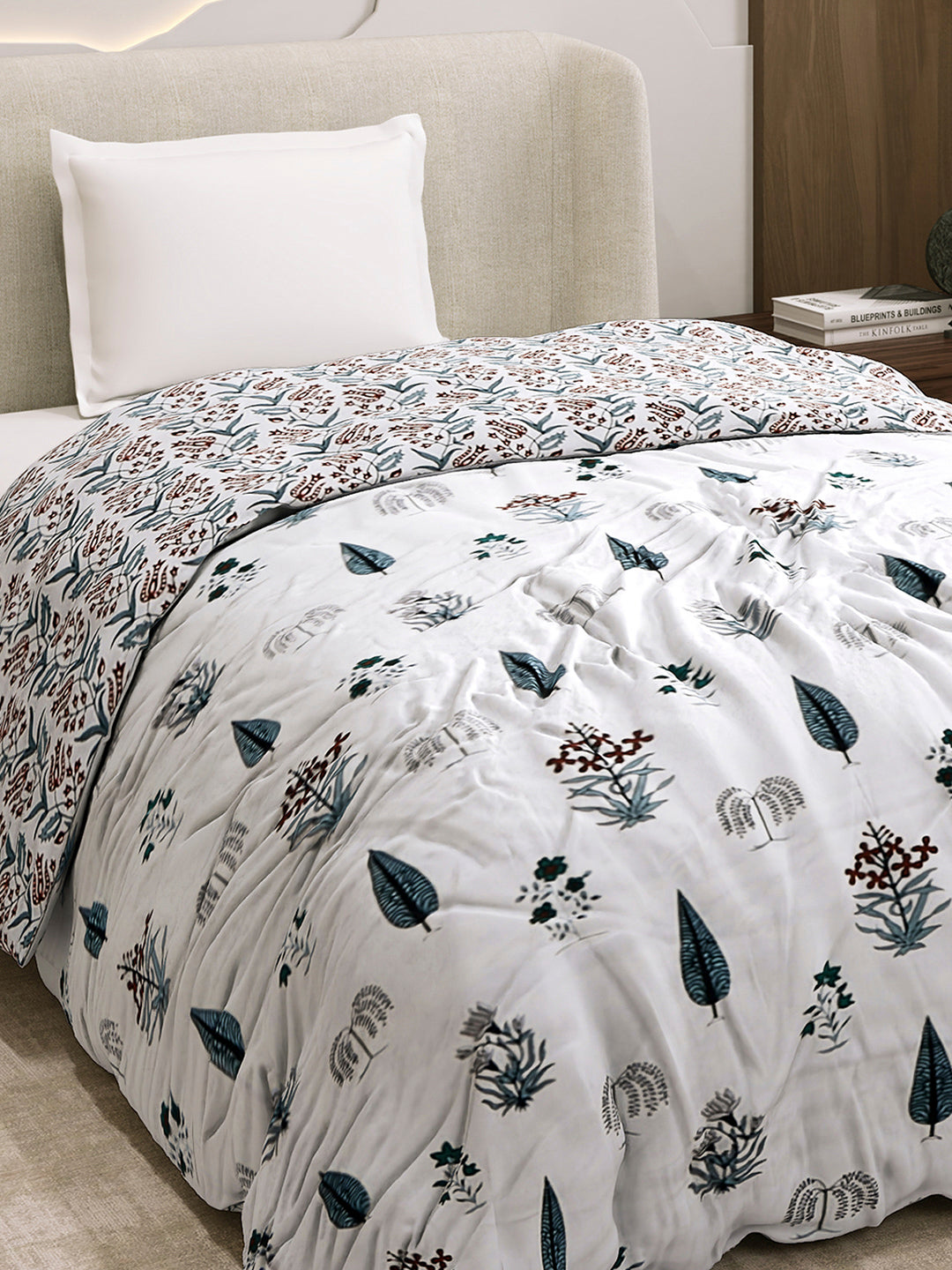 Printed Single Bed 1 Ply Dohar for Mild Winter - (Daisy)