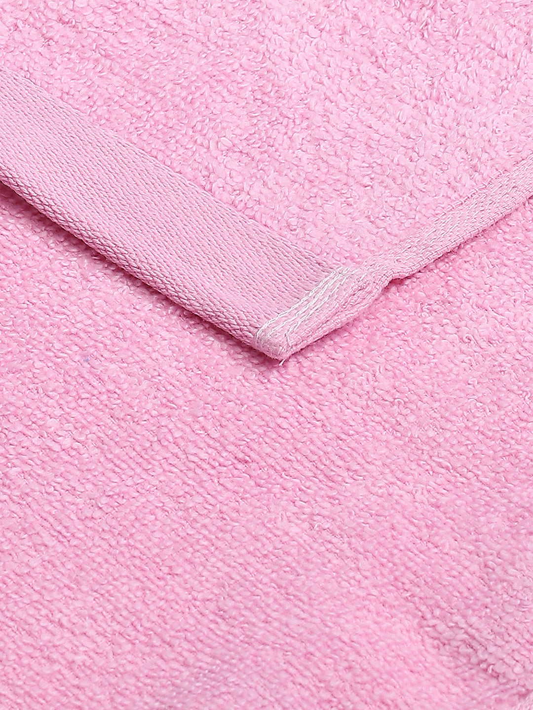 Light Pink Cotton Solid 600 GSM Face Towel (Pack of 4)